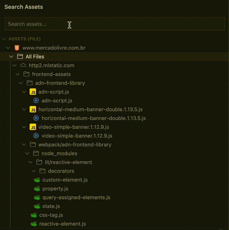 Search assets